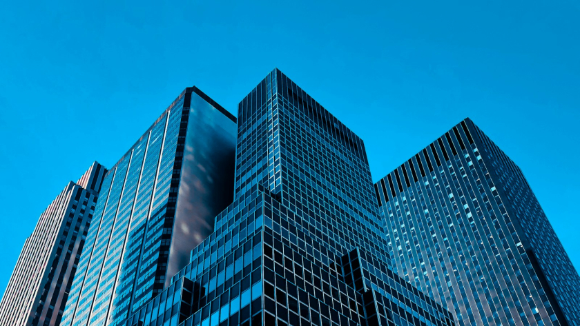 low angle view high rise buildings