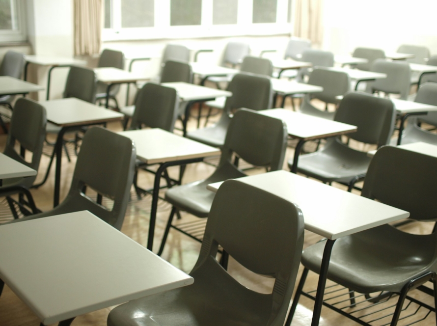 white table with black chairs